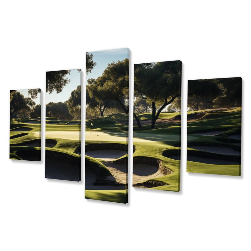 Designart "Golf Precision Putt I" Sports Multipanel Wall Art Living